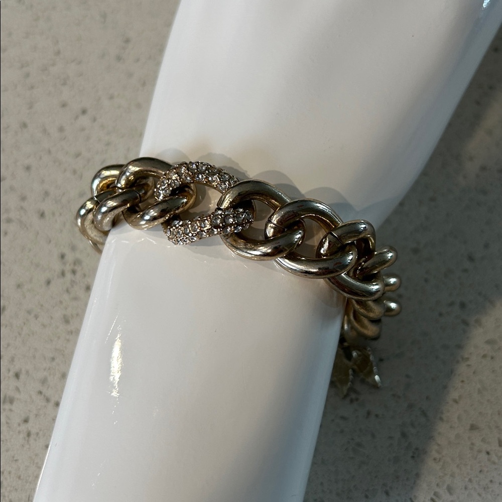 Victoria’s Secret Chunky Chain Bracelet – Crystal Link Accent ✨ - Picture 8 of 8